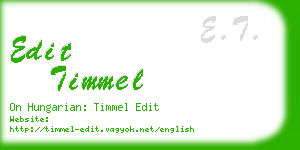 edit timmel business card